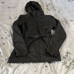 North Face Black Hooded Jacket - Medium
